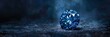 © Bilas AI - Captivating vibrant blue diamond at the focal point of a dark backdrop, reflecting light to showcase its sharp edges and vivid hue.