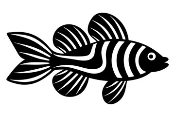 Sticker - fish isolated on white