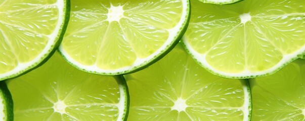 Wall Mural - Fresh Lime Slices Background