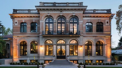 Wall Mural - historic building retrofitted with energy-efficient windows that maintain the aesthetic integrity wh