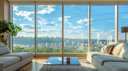 luxury condominium with advanced energy-efficient windows that boast high uv protection, providing r