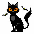 © Vector Art - halloween pumpkin head, black cat ,cat cartoon,halloween castle with bats,jack o lantern,