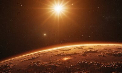 Wall Mural - earth and sun