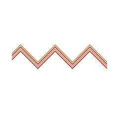 Wall Mural - An abstract retro zig zag stripe pattern design element.