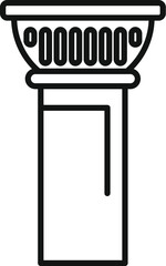 Sticker - Simple line icon of a column, symbolizing ancient architecture and historical significance