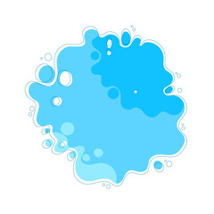 Poster - Vector abstract complex shape, fluid blotch spot image as template for background. Dynamical colored rounded backdrop.
