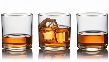 Poster - whiskey glass isolated on transparent or white background png