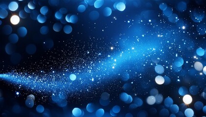 Sticker - effect dust blue particles illustration abstract glitter texture bokeh glow flare effect dust blue particles