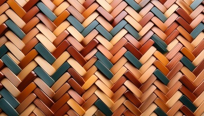 Poster - seamless herringbone wood texture with miniature aesthetic