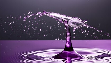 Poster - elegant purple liquid splash abstract background