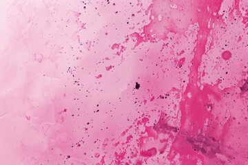 Poster - Pink watercolor paint splashes on a light pink background, creating a vibrant abstract design with a modern touch. Perfect for a stylish and luxurious space