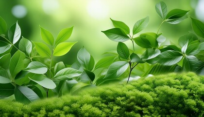 Poster - green abstract nature background