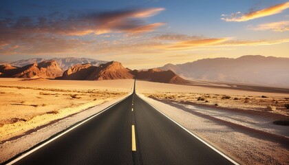 Wall Mural - empty road on the desert