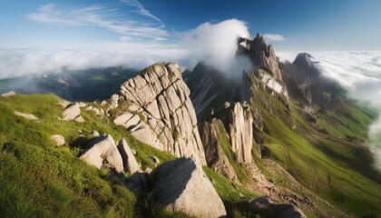 Wall Mural - landscape with rocks and sky