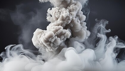 Sticker - dense smoke on black background