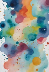 Wall Mural - vibrant watercolor brush strokes: a creative design of colorful stains