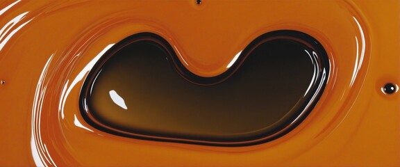Wall Mural - sweet honey orange: a lovely abstract wave of liquid paint