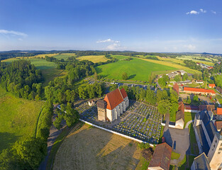 Wall Mural - Historic Romanesque Church of St. Giles (Sv. Jilji) in Milevsko, Czech republic