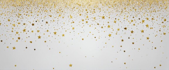 Wall Mural - Gold confetti stars graphic illustration
