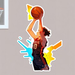 basketball sport sticker