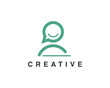 © Masum98 - Creative community, Call center and Customer service vector logo design. Minimal logo for Technical support, Call center, Customer support, Assistant chat, Service and others.