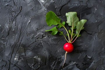 Wall Mural - Radish on Textured Background