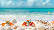 © bephoto - 日本のビーチとカラフルなカニ