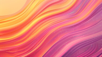 Wall Mural - Abstract Gradient Waves Pink Orange Yellow