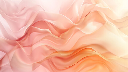 Wall Mural - Soft Pink and Orange Flowing Fabric Texture