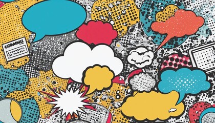 Wall Mural - pop style illustration, colorful