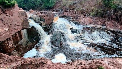 Wall Mural - Superior Falls is a waterfall on the Montreal River in Michigan