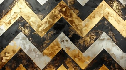 Chevron pattern with metallic gold accents, perfect for elegant and upscale backgrounds. , Minimalism,