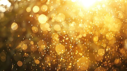 Poster - Golden Bokeh Background