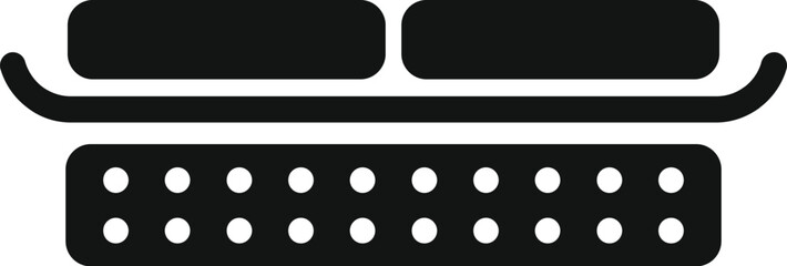 Poster - simple icon of a two person bobsleigh speeding down an ice track