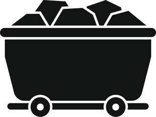 Poster - Mining cart full of coal extracted from the mine