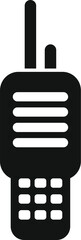 Poster - Black simple icon of a walkie talkie, a communication device used to talk