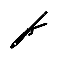 Poster - Hair curler icon vector flat black trendy style illustration for web and app on white background..eps