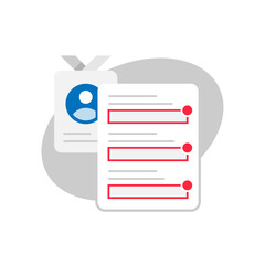 Poster - complete the profile and personal data form concept illustration flat design. simple modern graphic element for ui, infographic, icon