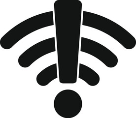 Poster - wifi symbol is showing warning sign indicating unstable internet connection