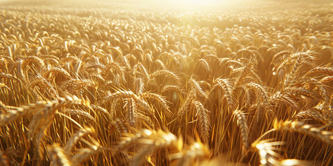 Poster - a field of golden wheat, generative AI