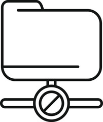 Poster - closed folder icon is being blocked from being shared, representing the concept of restricted data a