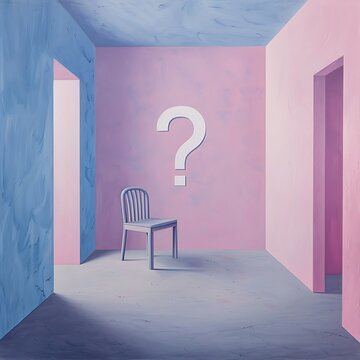 question mark in the room