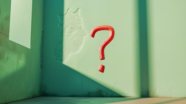 question mark on a mark