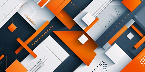 Poster - A modern and sleek abstract background with geometric shapes. The design features an array of angular patterns creating depth while maintaining simplicity