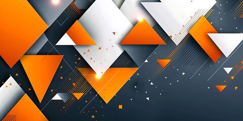 Poster - A modern and sleek abstract background with geometric shapes. The design features an array of angular patterns creating depth while maintaining simplicity