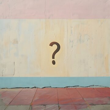 question mark on wall