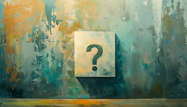 question mark on wall