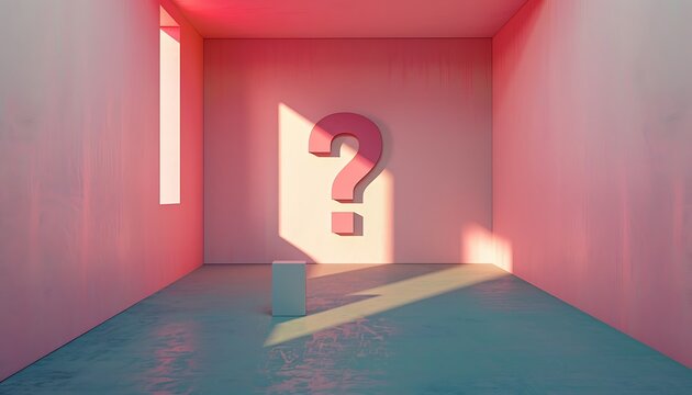 sunlight in a room with question mark