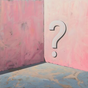 question mark on wall