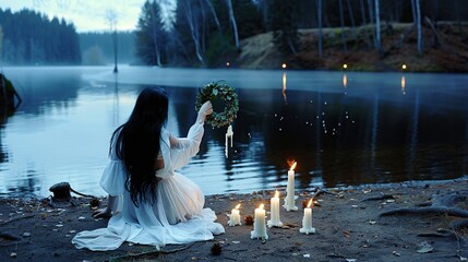 Sticker - Mystical Ritual by the Lake